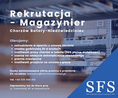 Magazynier - BEZ DOŚWIADCZENIA